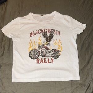 Garage White and Red Short Sleeve Tee